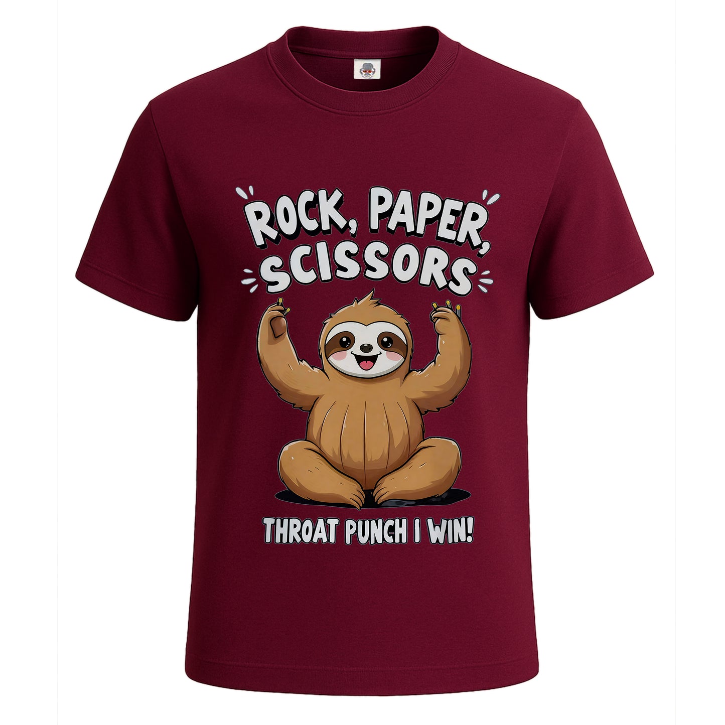 Rock Paper Scissors | T-Shirt For Men's Maroon Rock Paper Scissors | T-Shirt For Men's