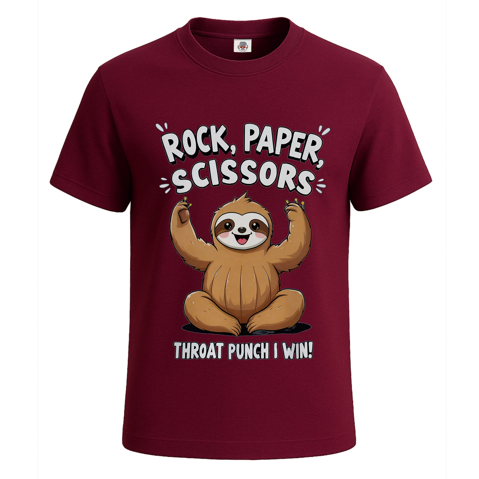 Rock Paper Scissors | T-Shirt For Men's Maroon Rock Paper Scissors | T-Shirt For Men's