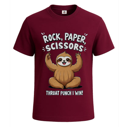 Rock Paper Scissors | T-Shirt For Men's Maroon Rock Paper Scissors | T-Shirt For Men's