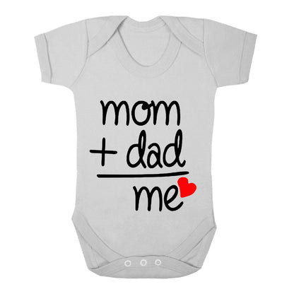 Mom Dad Me Love | BABY GROW WHITE BABY GROW Mom Dad Me Love | BABY GROW