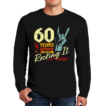 60th Birthday Rock'n'Roll | Men's Long Sleeve 60th Birthday Rock'n'Roll | Men's Long Sleeve