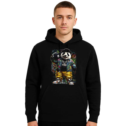 Rock Cute Panda Halftone | Hoody For Men's