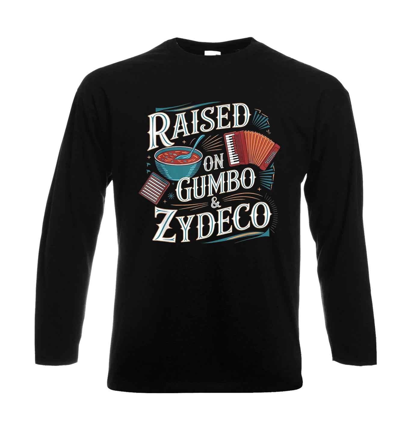 Raised on Gumbo Zydeco | Men's Long Sleeve