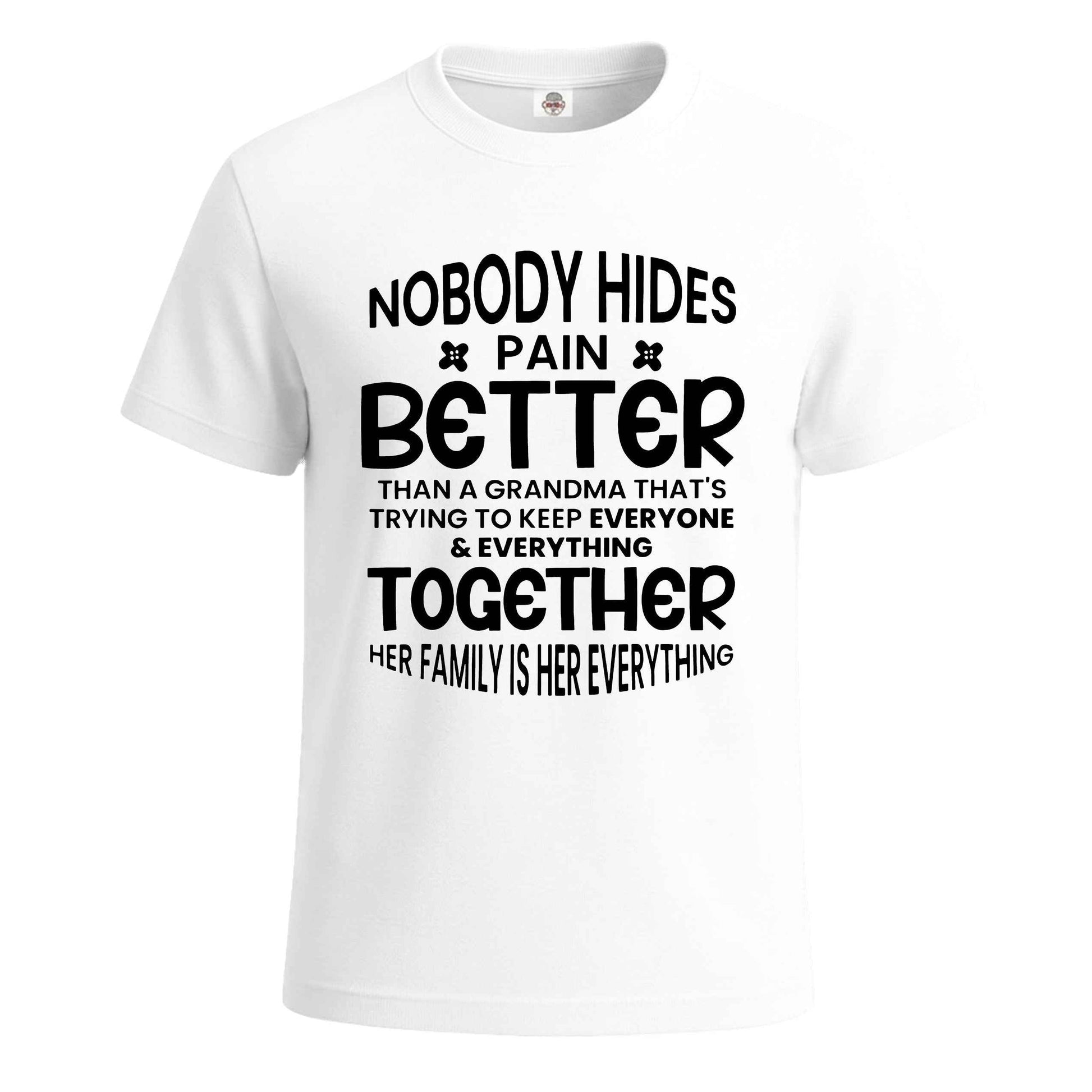 Nobody Hidee Pain | T-Shirt For Men's WHITE T-SHIRT Nobody Hidee Pain | T-Shirt For Men's