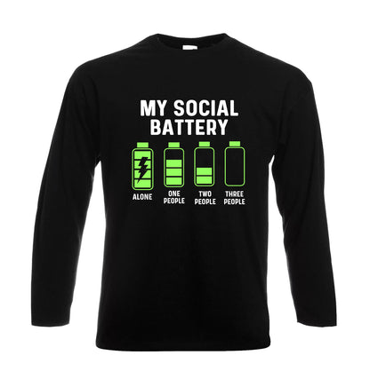 My Social Battery Alone | Men's Long Sleeve My Social Battery Alone | Men's Long Sleeve
