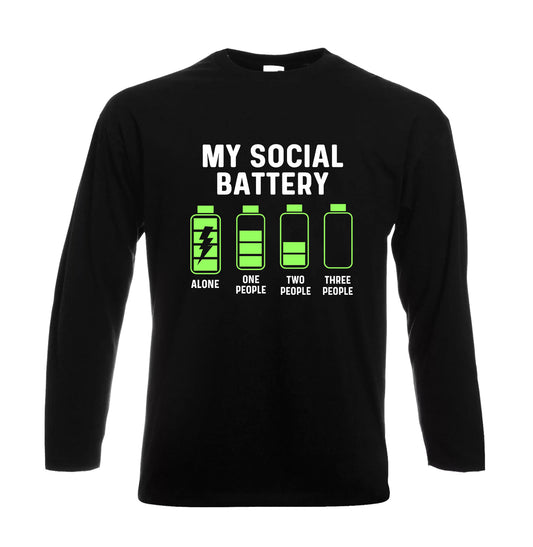 My Social Battery Alone | Men's Long Sleeve