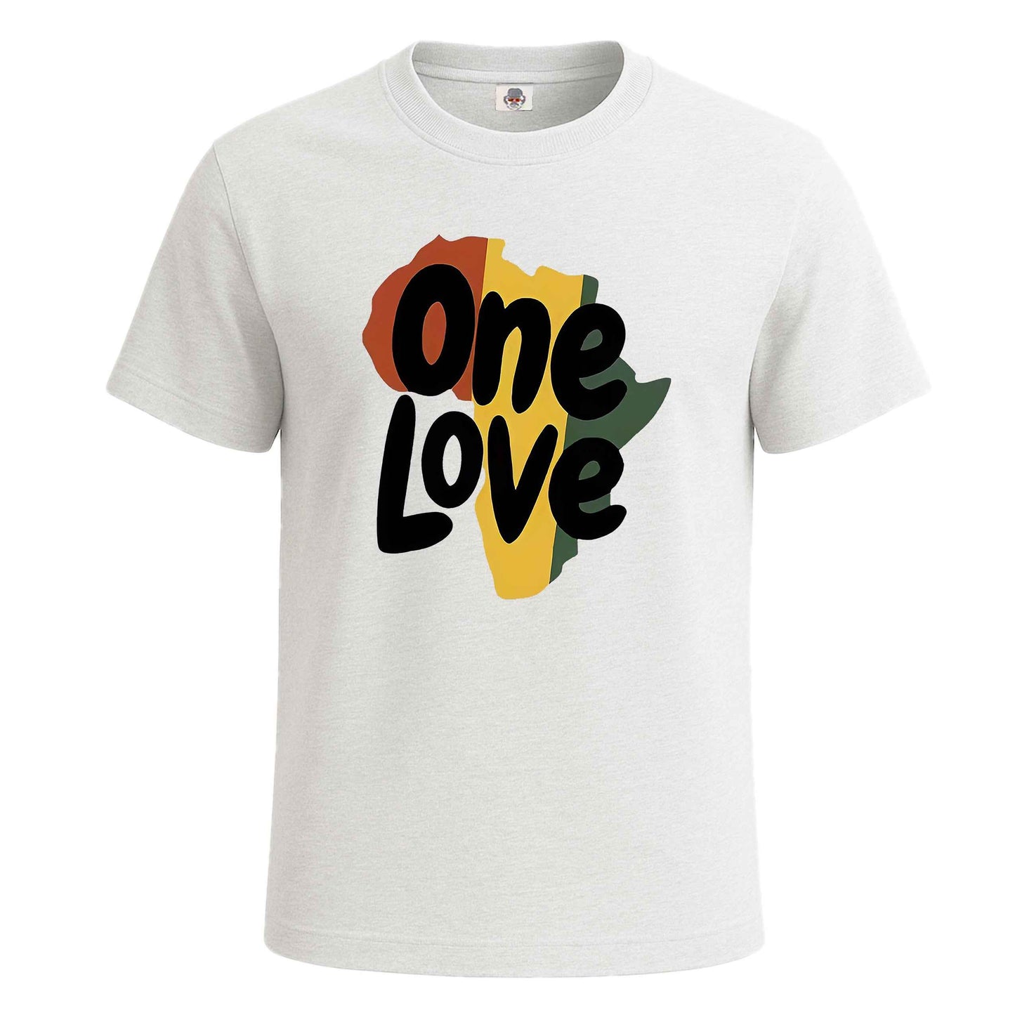 One Love Letter Print | T-Shirt For Men's WHITE T-SHIRT One Love Letter Print | T-Shirt For Men's