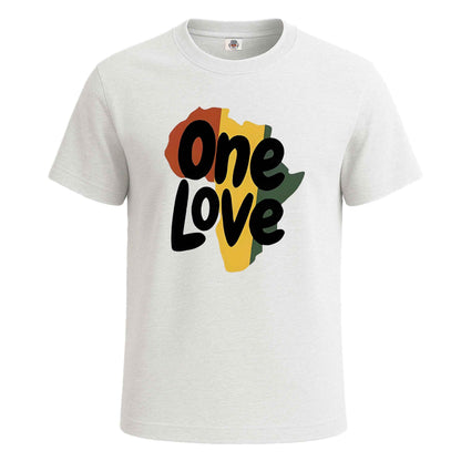 One Love Letter Print | T-Shirt For Men's WHITE T-SHIRT One Love Letter Print | T-Shirt For Men's