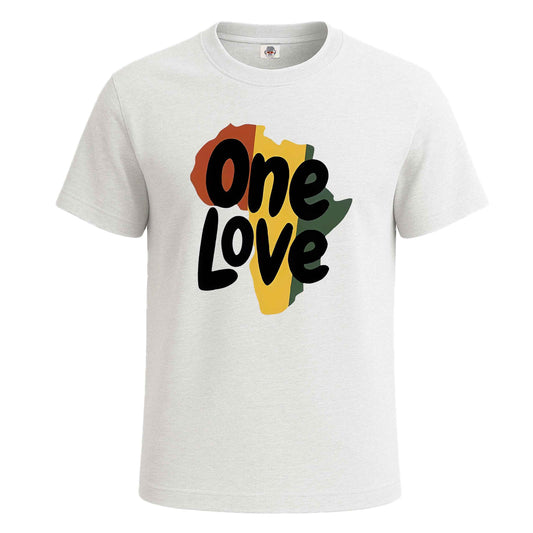 One Love Letter Print | T-Shirt For Men's WHITE T-SHIRT One Love Letter Print | T-Shirt For Men's