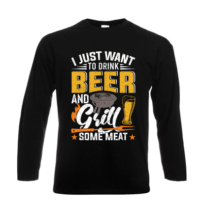 I Just Want To Drink Beer | Men's Long Sleeve I Just Want To Drink Beer | Men's Long Sleeve