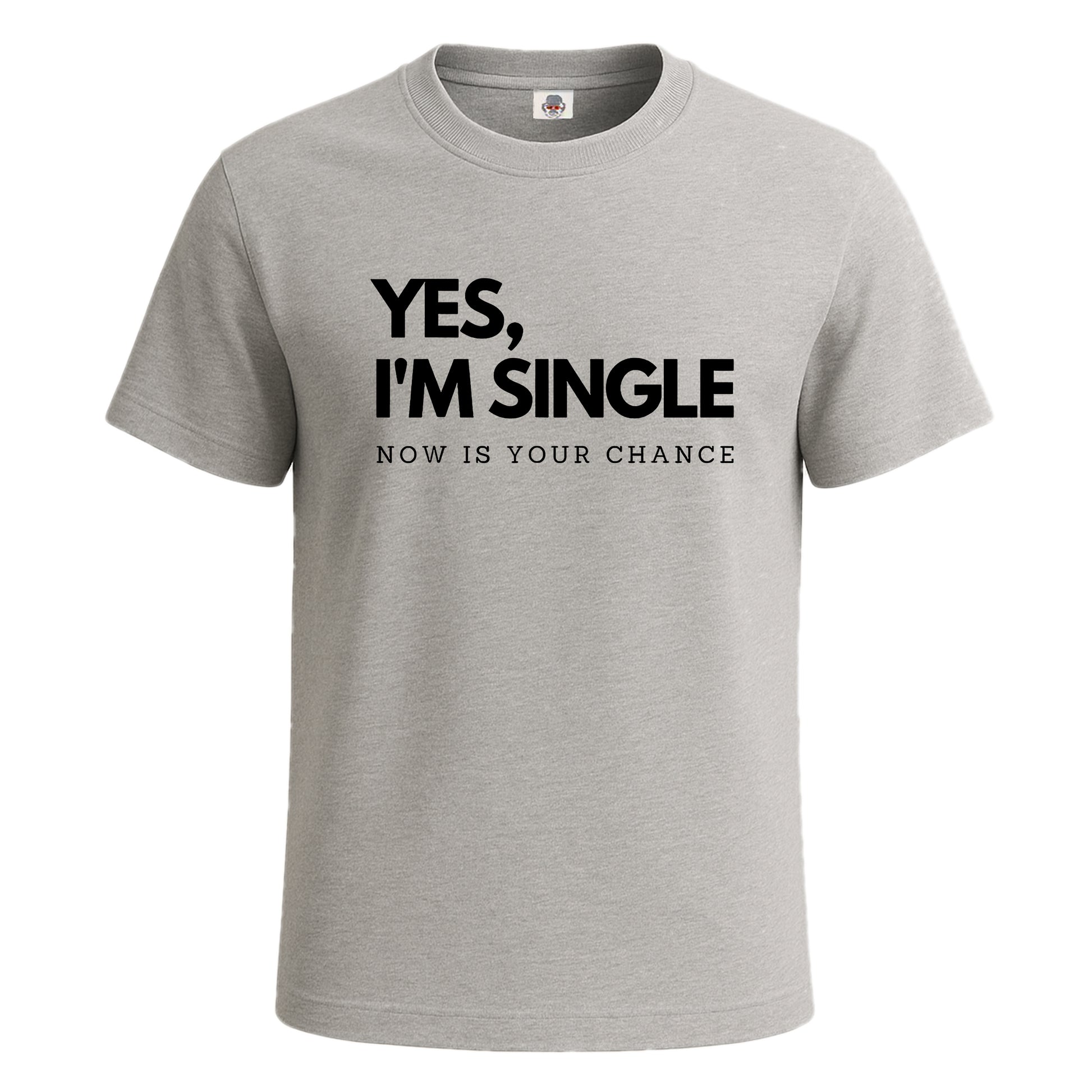 Yes I'm Single Now | T-Shirt For Men's SPORT GREY T-SHIRT Yes I'm Single Now | T-Shirt For Men's