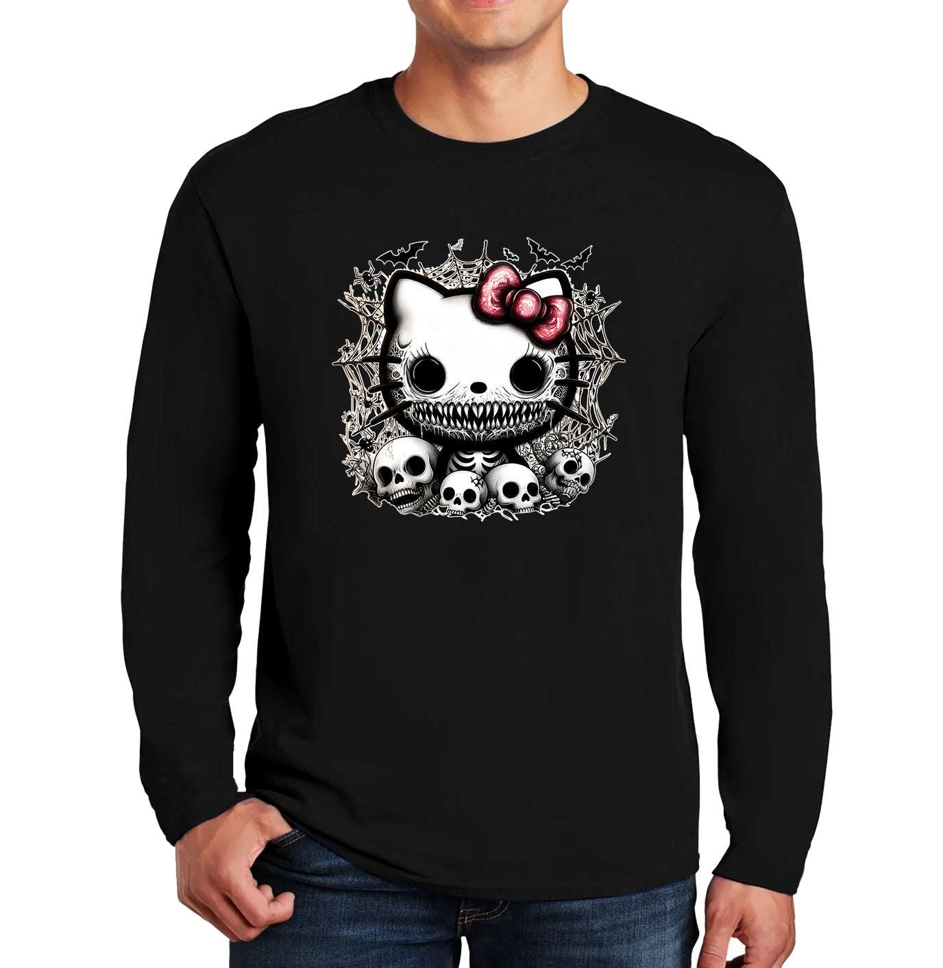 Gothic Doll Skull Themed | Men's Long Sleeve Gothic Doll Skull Themed | Men's Long Sleeve