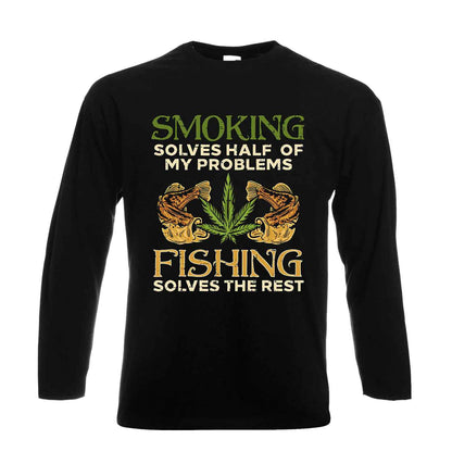 Smoking Solves Half  | Men's Long Sleeve