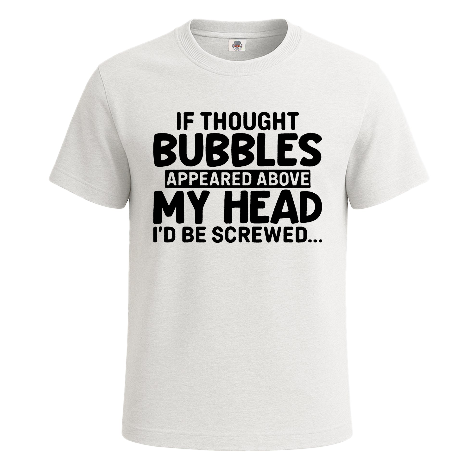 If Thought Bubbles | T-Shirt For Men's WHITE T-SHIRT If Thought Bubbles | T-Shirt For Men's