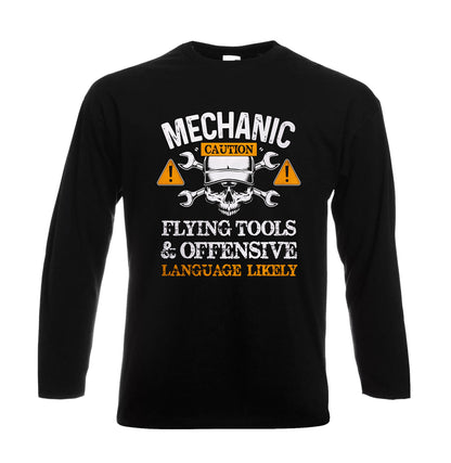 Mechanic Caution  Flying | Men's Long Sleeve