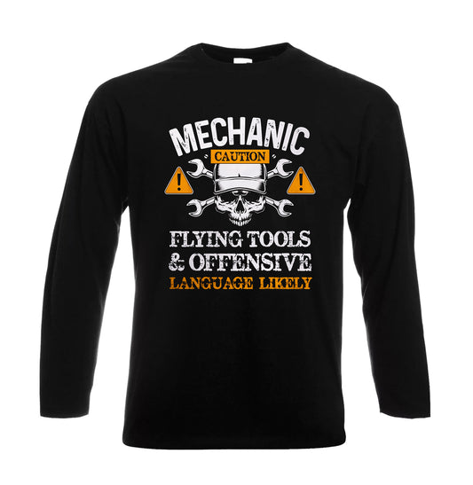 Mechanic Caution  Flying | Men's Long Sleeve