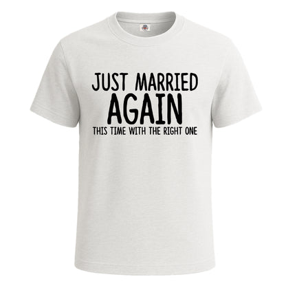 Just Married Again | T-Shirt For Men's WHITE T-SHIRT Just Married Again | T-Shirt For Men's