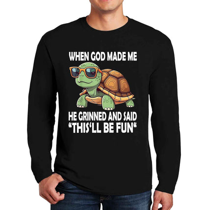 WHEN GOD MADE ME HE | Men's Long Sleeve