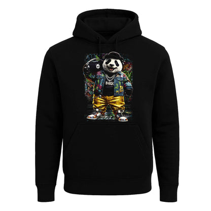 Rock Cute Panda Halftone | Hoody For Men's