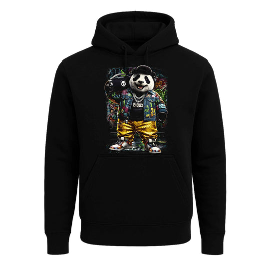 Rock Cute Panda Halftone | Hoody For Men's