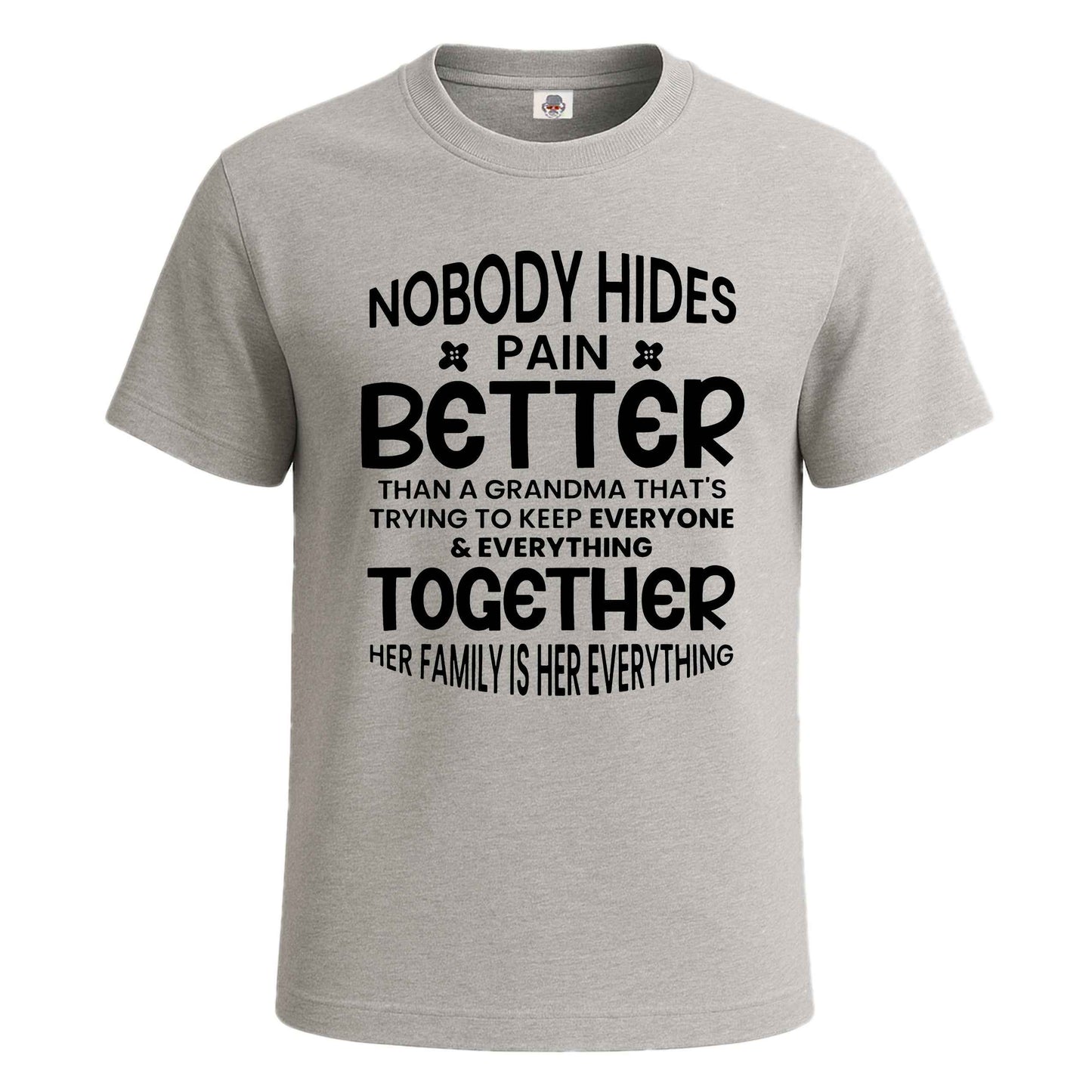 Nobody Hidee Pain | T-Shirt For Men's SPORT GREY T-SHIRT Nobody Hidee Pain | T-Shirt For Men's