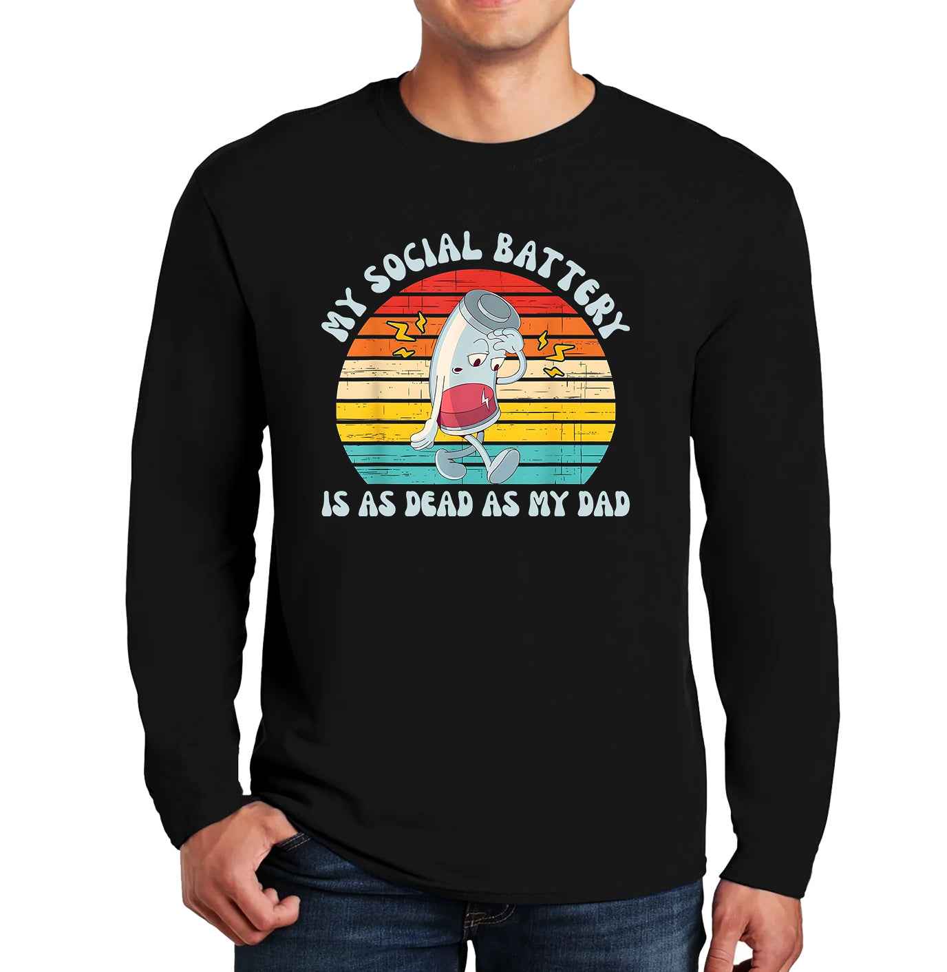 My Social Battery Is As | Men's Long Sleeve