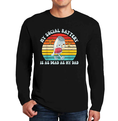 My Social Battery Is As | Men's Long Sleeve