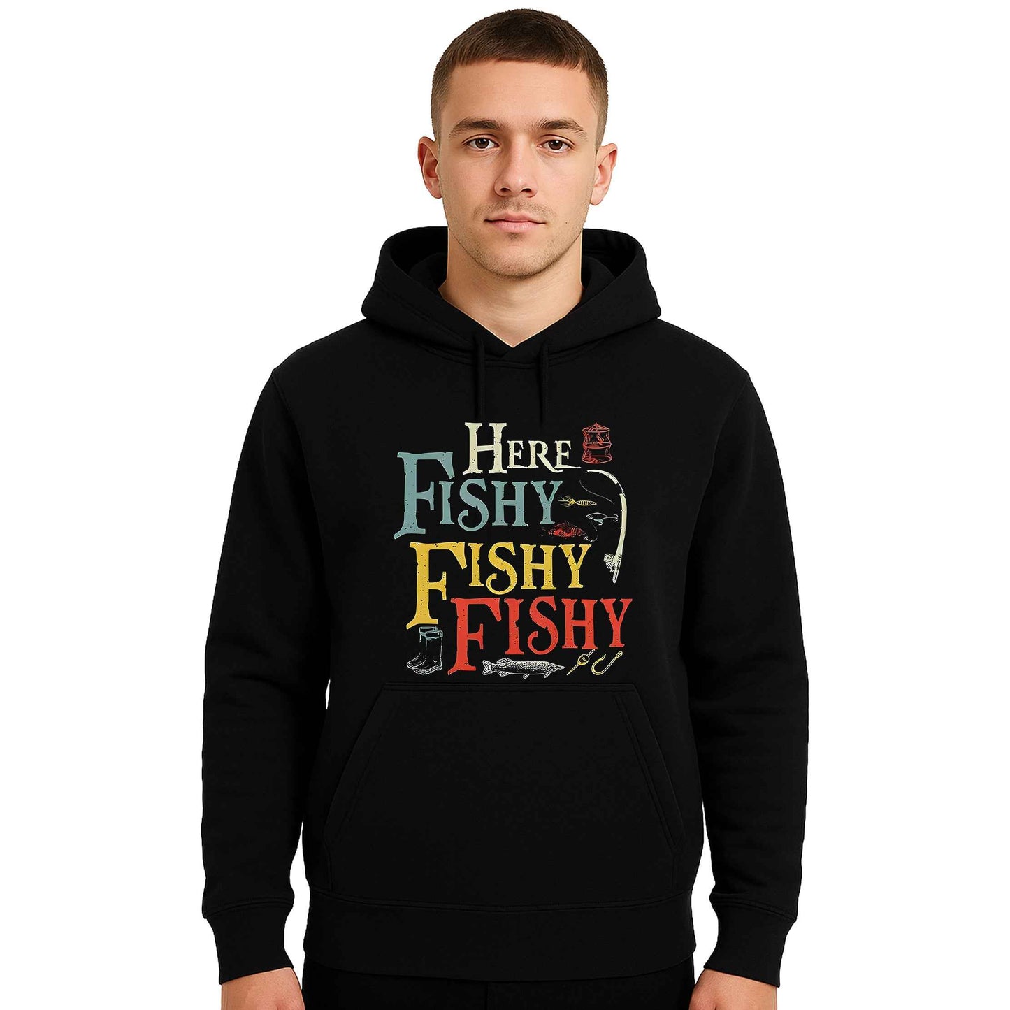 Here Fishy Fishy | Hoody For Men's Here Fishy Fishy | Hoody For Men's
