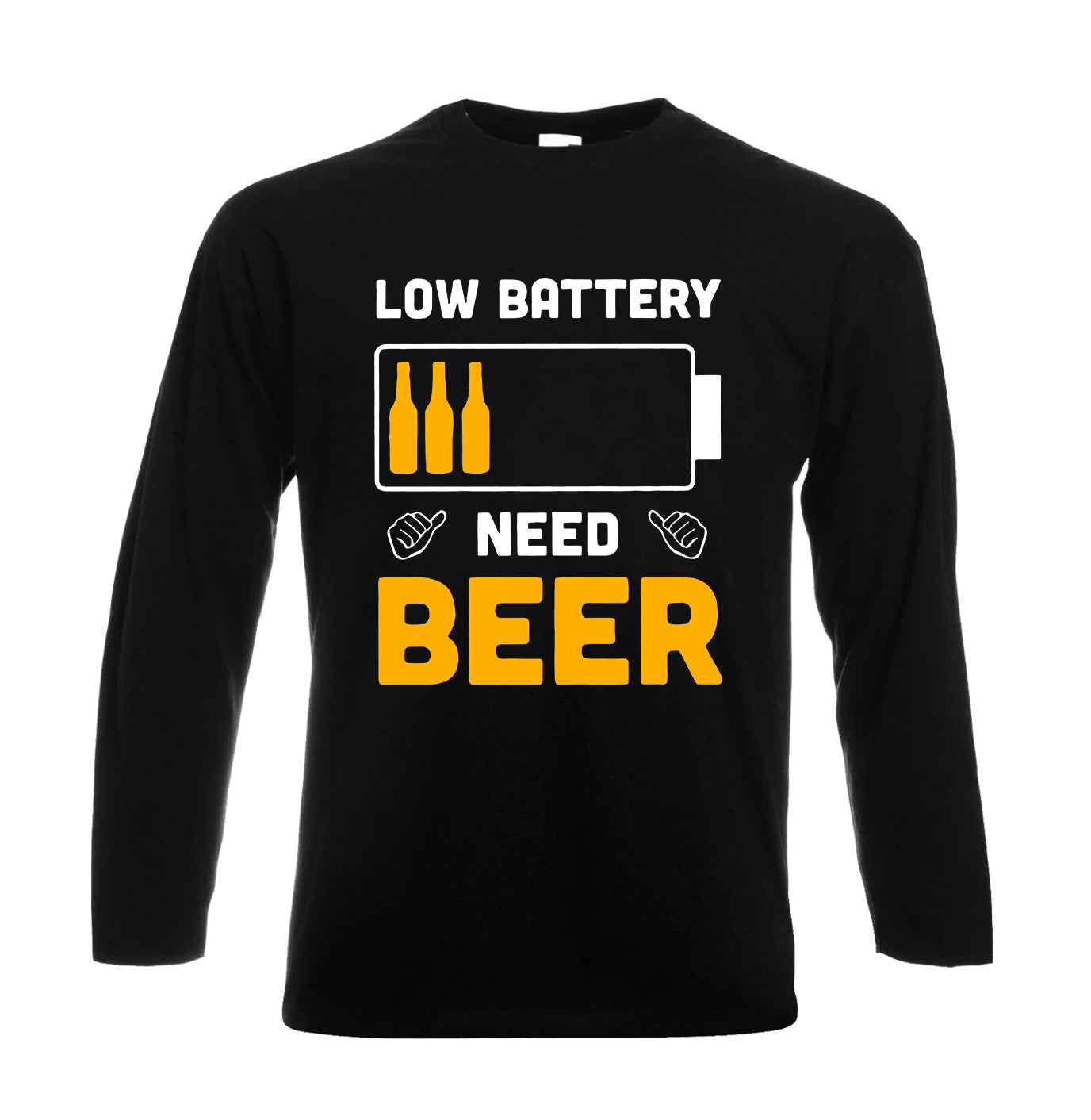 Low Battery Need Beer | Men's Long Sleeve