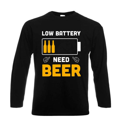 Low Battery Need Beer | Men's Long Sleeve