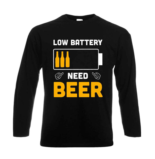 Low Battery Need Beer | Men's Long Sleeve
