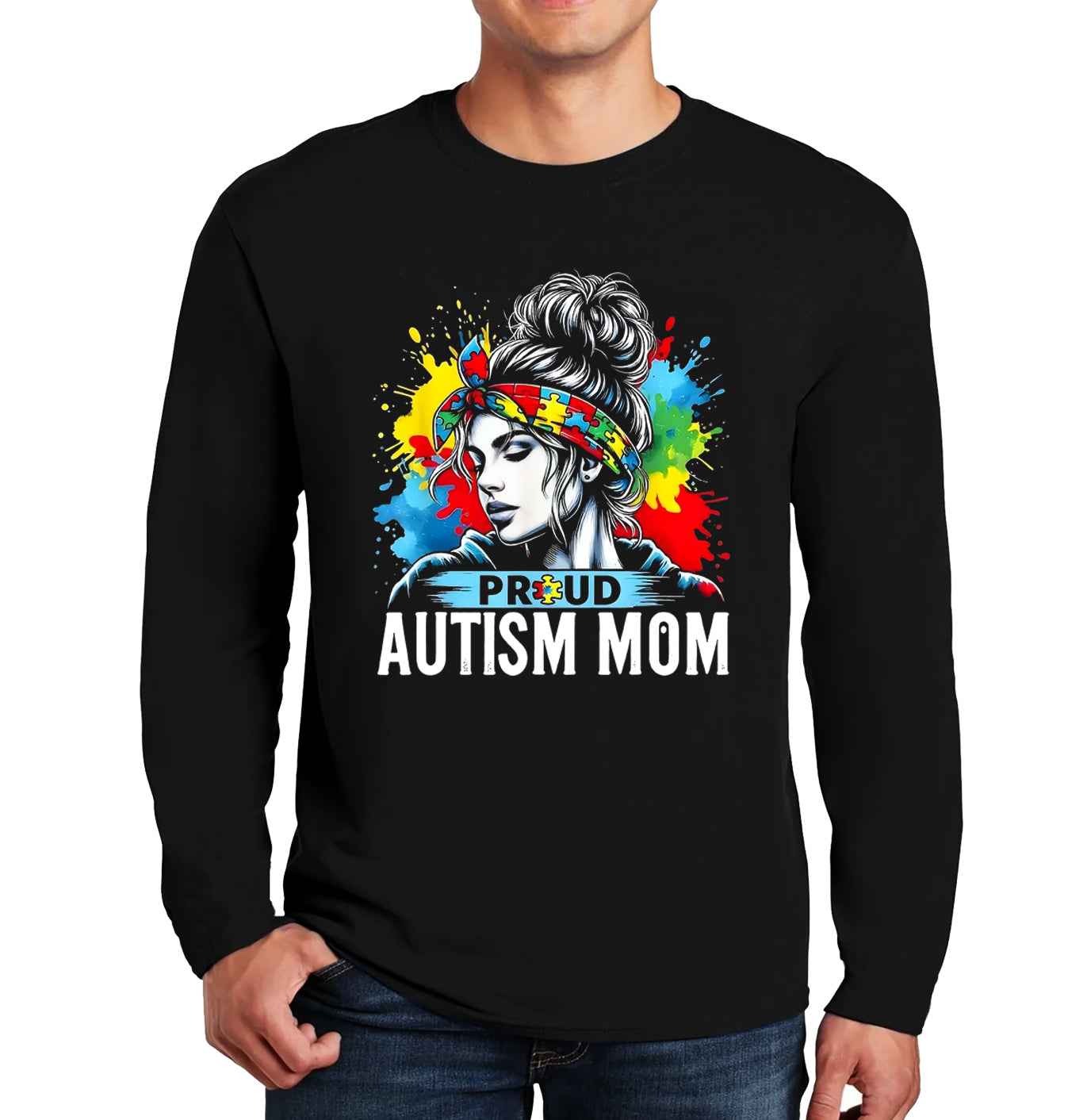 Proud Autism Mom | Men's Long Sleeve Proud Autism Mom | Men's Long Sleeve