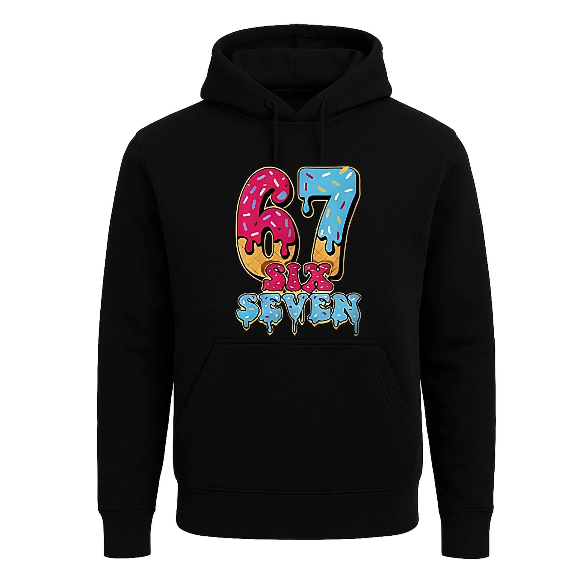 Baseball Drip Number 67 | Hoody For Men's BLACK HOODY Baseball Drip Number 67 | Hoody For Men's
