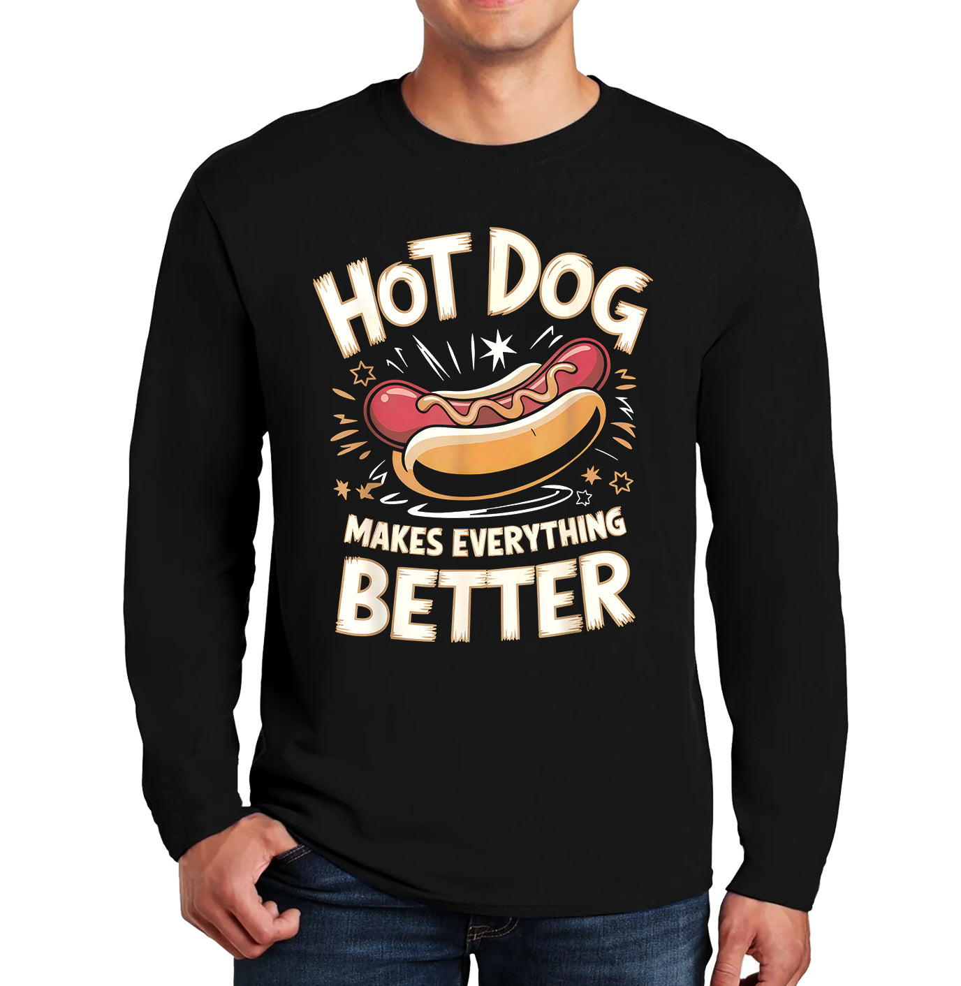 Hotdog Makes Everything | Men's Long Sleeve
