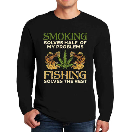 Smoking Solves Half  | Men's Long Sleeve