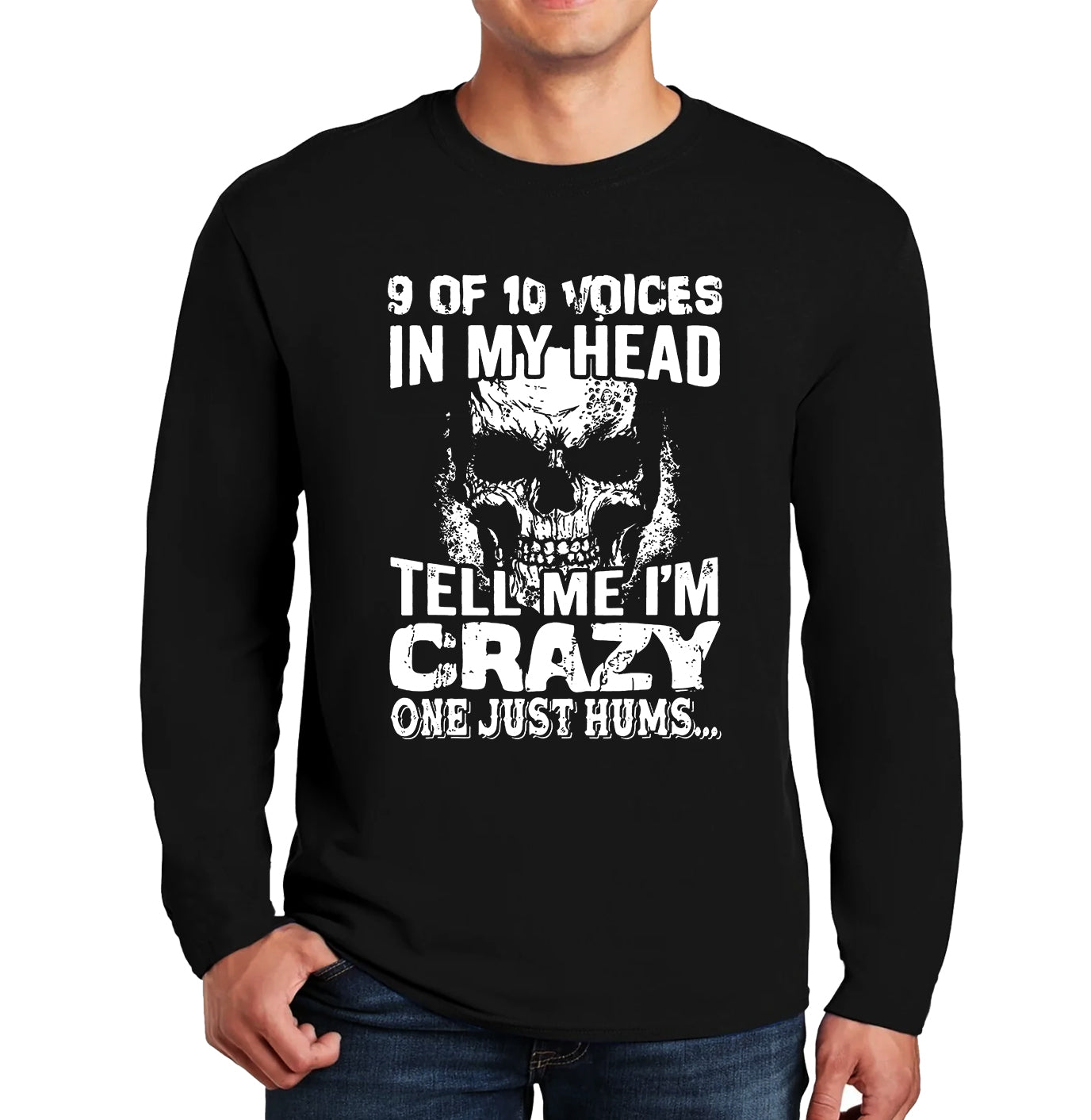 9 Of 10 Voice In My Head | Men's Long Sleeve 9 Of 10 Voice In My Head | Men's Long Sleeve