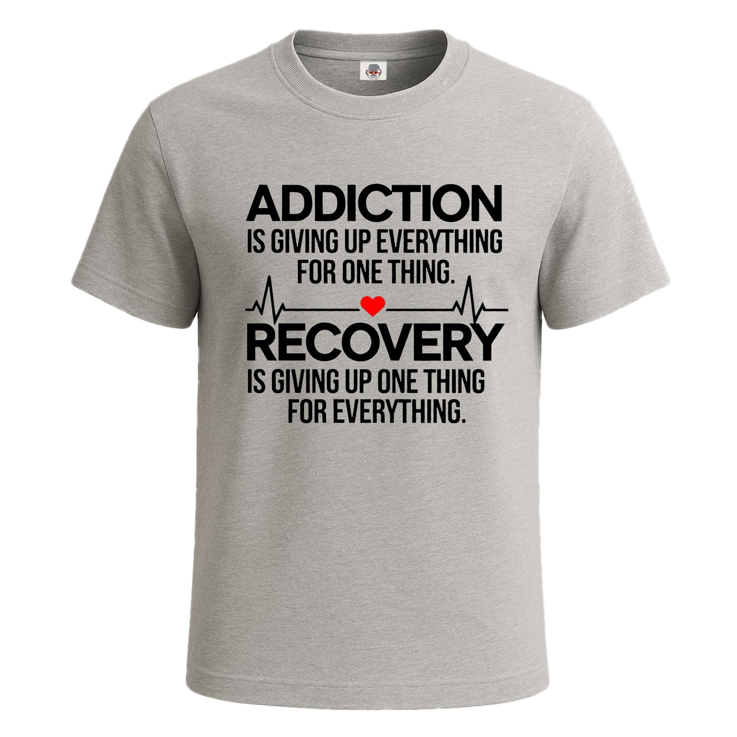 Addiction Is Giving Up | T-Shirt For Men's SPORT GREY T-SHIRT Addiction Is Giving Up | T-Shirt For Men's