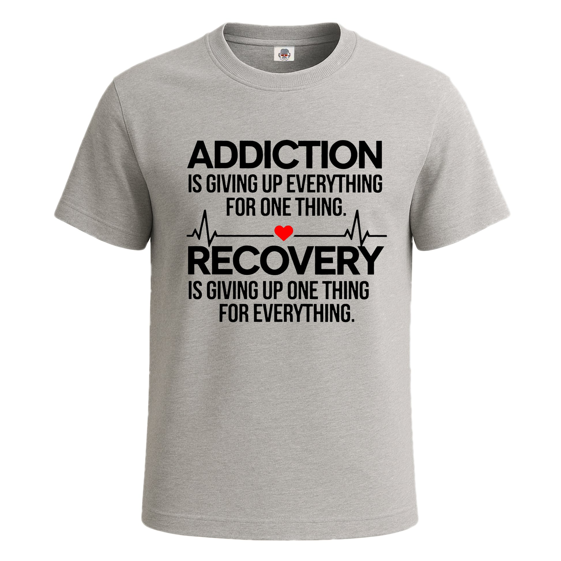 Addiction Is Giving Up | T-Shirt For Men's SPORT GREY T-SHIRT Addiction Is Giving Up | T-Shirt For Men's