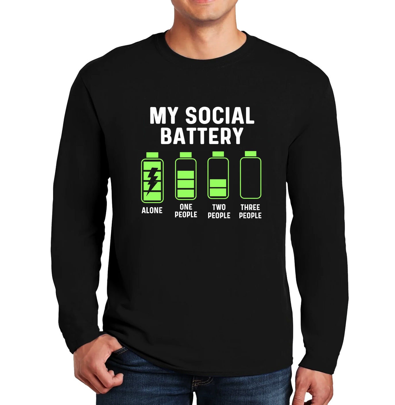 My Social Battery Alone | Men's Long Sleeve My Social Battery Alone | Men's Long Sleeve