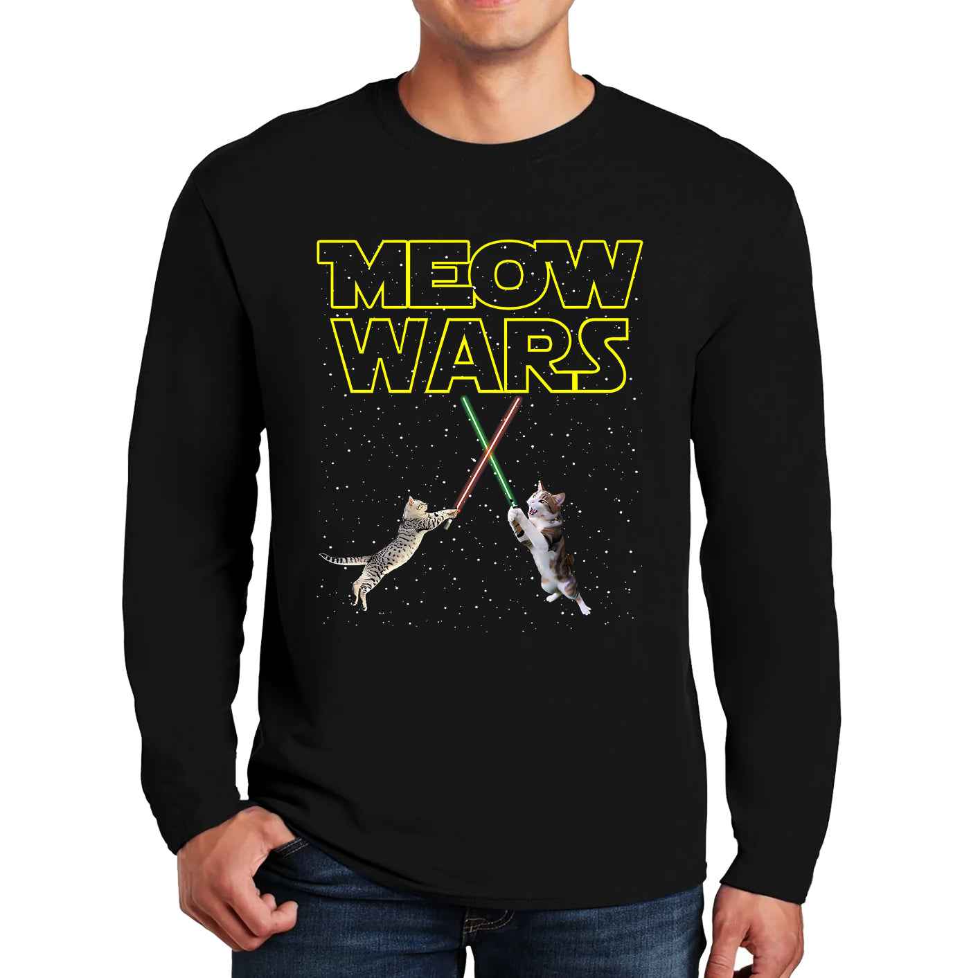 Meow Wars Cat | Men's Long Sleeve
