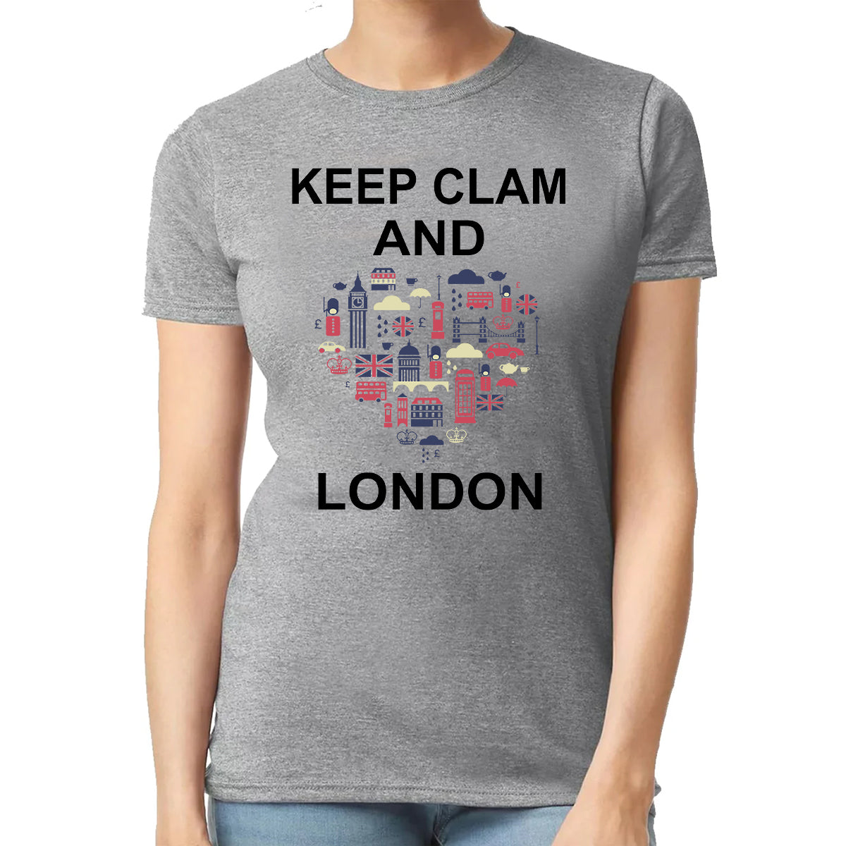 KEEP CLAM AND | LADIES T-SHIRT