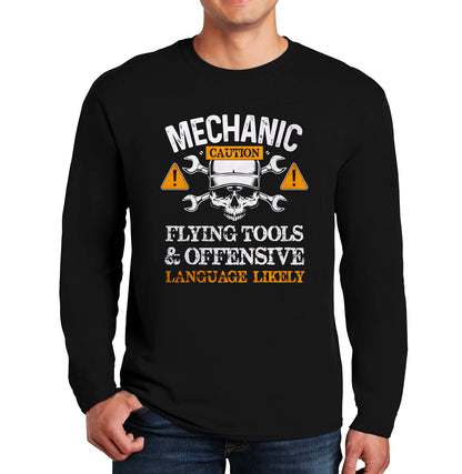 Mechanic Caution  Flying | Men's Long Sleeve