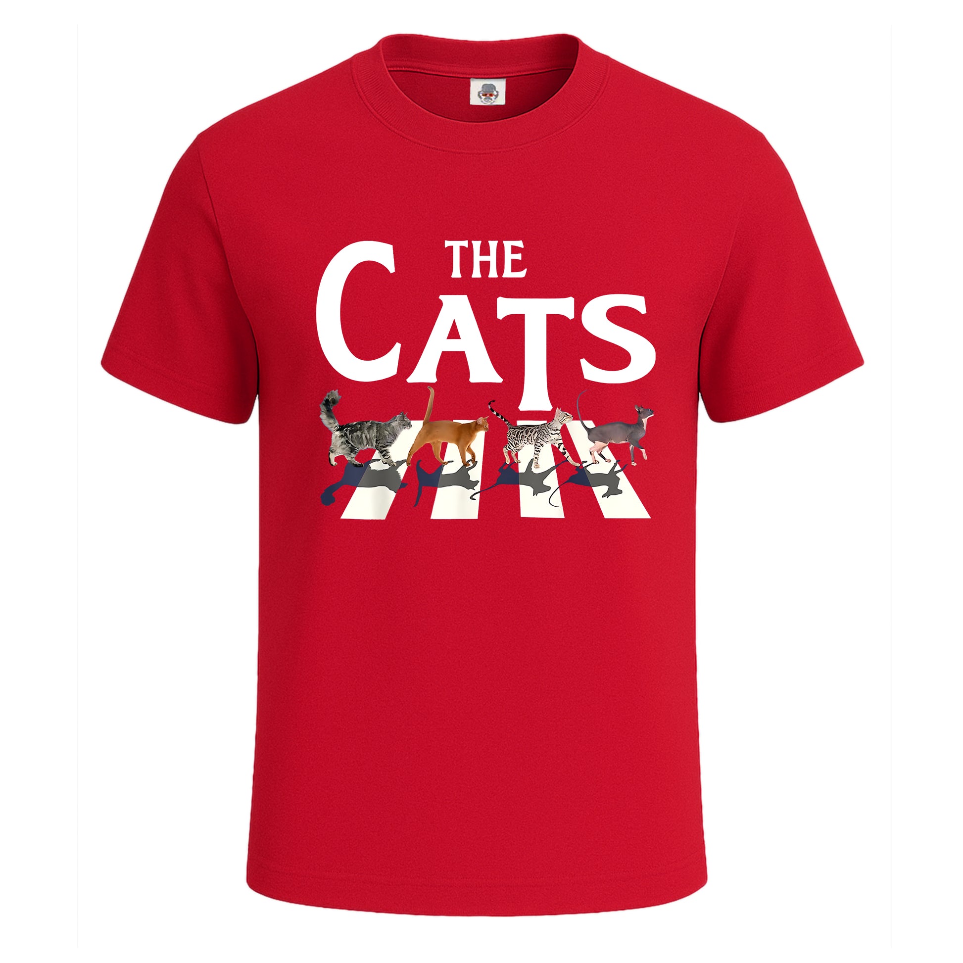 The Cats Abbey Road | T-Shirt For Men's RED T-SHIRT The Cats Abbey Road | T-Shirt For Men's