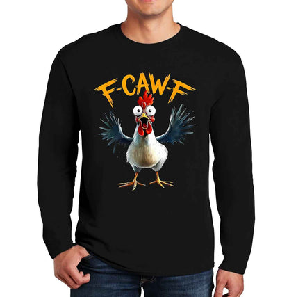 F Caw F White Cock | Men's Long Sleeve