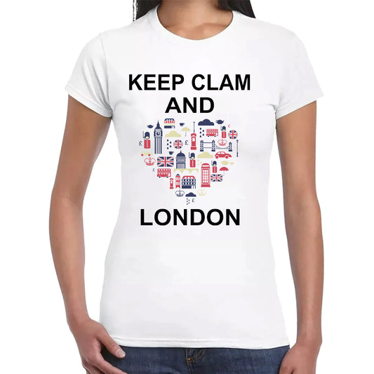 KEEP CLAM AND | LADIES T-SHIRT