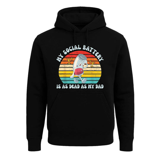 My Social Battery Is As | Hoody For Men's