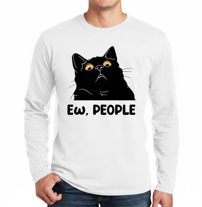 Ew People Black Cat | Men's Long Sleeve Ew People Black Cat | Men's Long Sleeve
