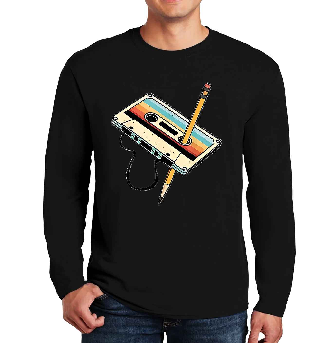 80s Cassette Tape | Men's Long Sleeve 80s Cassette Tape | Men's Long Sleeve