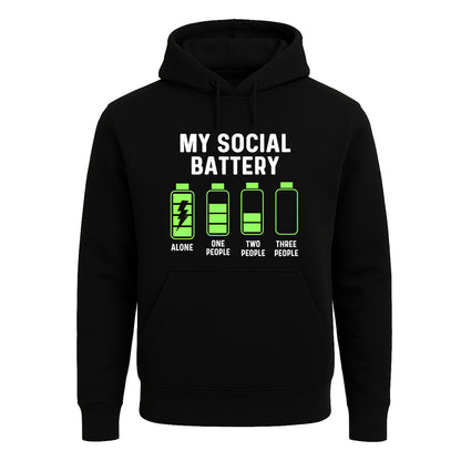 My Social Battery Alone | Hoody For Men's