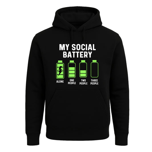 My Social Battery Alone | Hoody For Men's